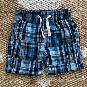 Crewcuts Toddler Boys’ Navy, Blue, Green & Black Cotton Madras Shorts - Size 2T